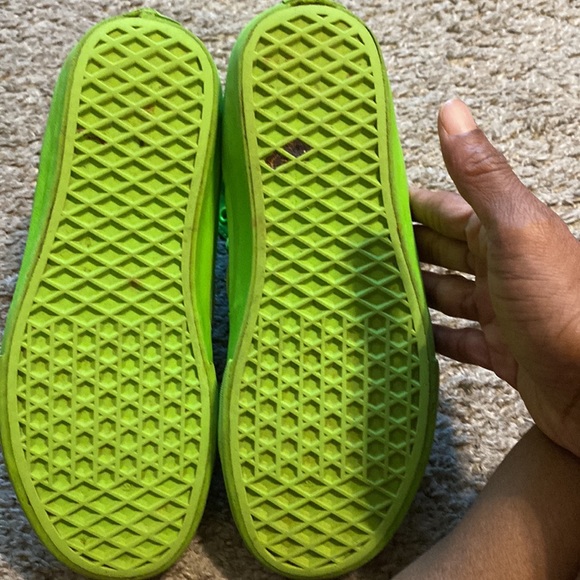 Lime Green Vans Shoes - Picture 4 of 6